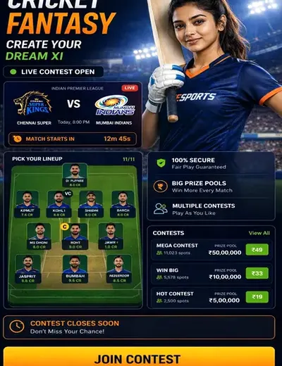 Playupbet (play upbet) fantasy cricket & matchday visual 3
